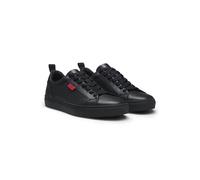 HUGO Sneakers in similpelle con etichetta con logo rossa - Style Morrie_Tenn_napu_N, 50541210 Nero 40