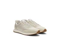 HUGO Sneakers ispirate alla corsa con tomaia in jacquard con monogrammi - Style Icelin_runn_jqmono, 50563484 Beige chiaro 45