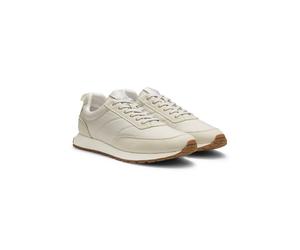 HUGO Sneakers ispirate alla corsa con tomaia in jacquard con monogrammi - Style Icelin_runn_jqmono, 50563484 Beige chiaro 40