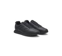 HUGO Sneakers low-top in pelle scamosciata con tomaia con monogrammi - Style Icelin_runn_cdcvlg, 50557854 Nero 40