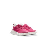 HUGO Sneakers stringate in materiali misti con logo sul tallone - Style Leon_Runn_cvpuW_N, 50536660 Rosa 40