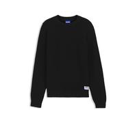 HUGO Maglione in cotone con lavorazione a coste - Style Sonnee, 50551398 Nero M