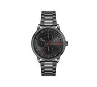 HUGO #Stamp Multi Orologio al quarzo multifunzione da uomo, in acciaio inossidabile, resistente all'acqua fino a 3 ATM/30 metri, orologio classico per tutti i giorni, regalo per lui, 44 mm, nero