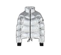 HUGO Giubbotto imbottito lucidissimo con targhetta con logo in silicone - Style Fiorella-1_B, 50546368 Argento L