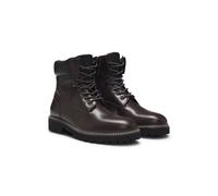 HUGO Stivali in pelle con colletto imbottito e suola con carrarmato - Style Draven_halb_bo, 50552712 Marrone scuro 46