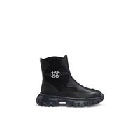 HUGO Stivali per bambini in pelle scamosciata e similpelle - Style G00542/09B39, G00542 Nero 30