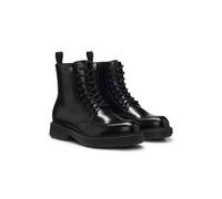 HUGO Stivali stringati in pelle con logo goffrato - Style Angey_LuBoot_aclt, 50573767 Nero 37