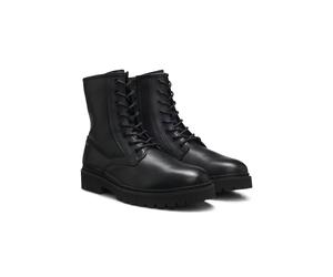 HUGO Stivali stringati in pelle liscia con zip laterale - Style Draven_Zipb_lt, 50573033 Nero 42
