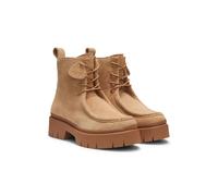 HUGO Stivali stringati in pelle scamosciata con targhetta con logo rimovibile - Style Kris_DrbBootie_SD, 50552733 Marrone chiaro 42