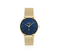 HUGO #Style 3H orologio con quadrante blu e bracciale maglia mesh - Style #STYLE, 58858253 Color oro pz.