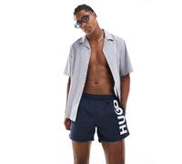 HUGO Pantaloncini da bagno 'Abas' marino / bianco, Taglia XL