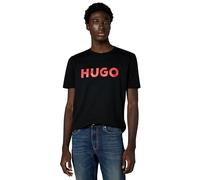 Hugo T-Shirt a Maniche Corte da Uomo con Logo Stampato, Nero, XX-Large