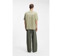 HUGO T-shirt con vestibilità comoda in cotone con grafica con logo sulla parte posteriore - Style Nalono, 50509776 Calce XL