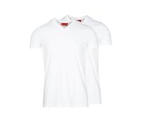 HUGO T-shirt in cotone elasticizzato con scollo a V in confezione da due - Style HUGO-V, 50325417 Bianco L
