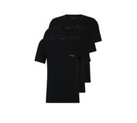 HUGO Magliette intime in cotone con logo stampato in confezione da tre - Style T-SHIRT RN TRIPLET P, 50493972 Nero S