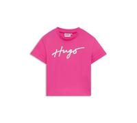 HUGO T-shirt corta per bambini in cotone con logo iridescente - Style G00390/48T04A, G00390 Rosa 150