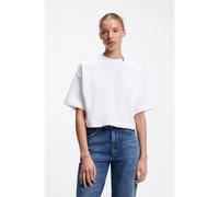 HUGO T-shirt corta relaxed fit in cotone con logo sul collo - Style Damelody, 50561189 Bianco M
