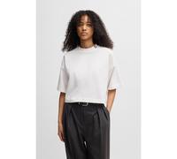 HUGO T-shirt corta relaxed fit in jersey di cotone con logo scomposto - Style Damelody, 50520187 Bianco L