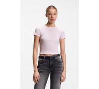 HUGO T-shirt cropped slim fit in cotone elasticizzato - Style Baby Tee_B, 50510749 Rosa chiaro L