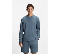 HUGO T-shirt del pigiama in misto cotone con lavorazione a nido d'ape - Style Austin LS Shirt, 50532022 Celeste L