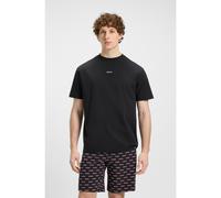 HUGO T-shirt del pigiama relaxed fit in cotone con logo stampato - Style SPLIT LOGO_T-SHIRT, 50544185 Nero M