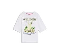 HUGO T-shirt in cotone bambini con grafica con logo - Style G01017/10P04A, G01017 Bianco 102