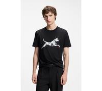 HUGO T-shirt in jersey di cotone con grafica animalier - Style Dirunn, 50564143 Nero M