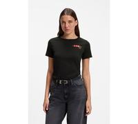 HUGO T-shirt in jersey di cotone con grafica con logo - Style Deloris_6, 50571888 Nero M