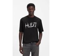 HUGO T-shirt in jersey di cotone con grafica con logo - Style Namerix, 50554350 Nero M