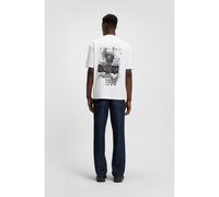 HUGO T-shirt in jersey di cotone con grafica con logo - Style Nieros_HD_002, 50562563 Bianco XL