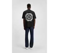 HUGO T-shirt in jersey di cotone con grafica con logo - Style Nieros_HD_004, 50562558 Nero XXL