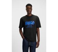 HUGO T-shirt in jersey di cotone con grafica con logo - Style Nieros_HD_005, 50562549 Nero XL