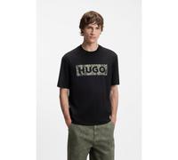 Hugo Nerpient 10258299 Blue Short Sleeve T-shirt Nero XL Uomo