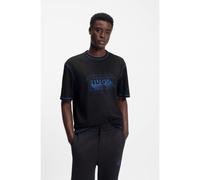 Hugo Nothal 10273257 Blue Short Sleeve T-shirt Nero S Uomo