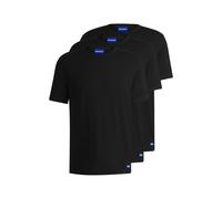 HUGO T-shirt in jersey di cotone con logo in confezione da tre - Style BLUE3_Naolo, 50522382 Nero L