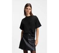HUGO T-shirt in jersey di cotone con logo oversize ricamato - Style Duslant, 50570677 Nero M