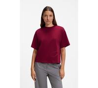 HUGO T-shirt in jersey di cotone con logo oversize ricamato - Style Duslant, 50570677 Rosso scuro XL