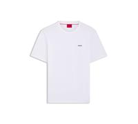 HUGO T-shirt in jersey di cotone con logo stampato - Style Dero222, 50466158 Bianco L