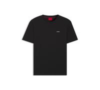HUGO T-shirt in jersey di cotone con logo stampato - Style Dero222, 50466158 Nero S