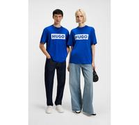 HUGO T-shirt in jersey di cotone con logo stampato - Style Nico, 50522376 Blu S