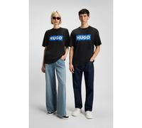 HUGO T-shirt in jersey di cotone con logo stampato - Style Nico, 50522376 Nero L