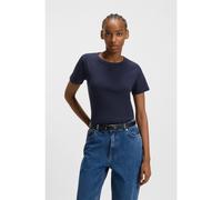 HUGO T-shirt in misto cotone con logo scomposto ricamato - Style Deloris, 50512002 Blu scuro M
