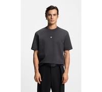 HUGO T-shirt in misto cotone con logo scomposto - Style Dilanso, 50553173 Grigio scuro L