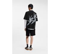HUGO T-shirt oversize in cotone con logo stampato audace - Style Dariso, 50563445 Nero M
