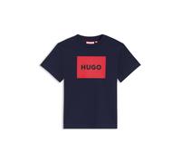 HUGO T-shirt regular fit in cotone con logo rosso per bambini - Style G00572/85C04A, G00572 Blu scuro 114
