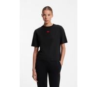 HUGO T-shirt per l'abbigliamento da casa in tessuto elasticizzato con etichetta con logo - Style SIGNATURE_TSHIRT, 50556807 Nero L