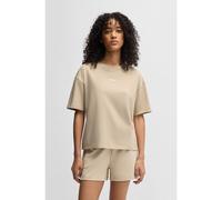 HUGO T-shirt relaxed fit in morbido jersey con logo a contrasto - Style SHUFFLE_T-SHIRT, 50490593 Beige chiaro L