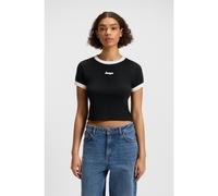 HUGO T-shirt ringer corta in cotone con stampa grafica - Style Dalia_B_1, 50537476 Nero XS