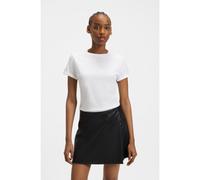 HUGO T-shirt slim fit in cotone con maniche arrotolate - Style The Plain Tee, 50417212 Bianco L