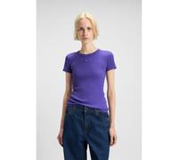 HUGO T-shirt slim fit in cotone elasticizzato con targhetta con logo - Style Easy Tee_B, 50523924 Lilla M